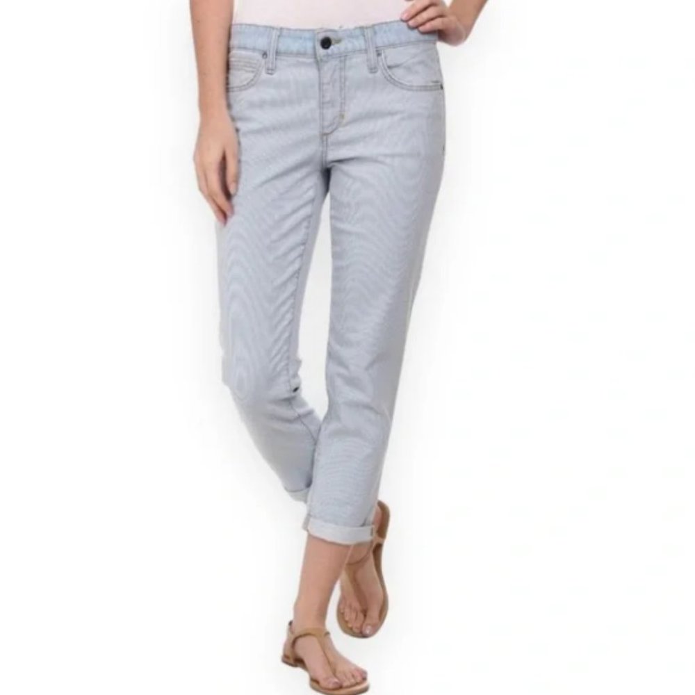 Joes The Ex-Lover Loose Boyfriend Crop Jeans Blue Pinstriped - 30